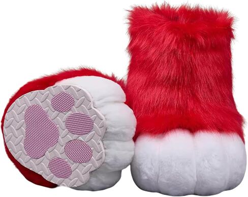 Fursuit فروي أقدام الكفوف أحذية لطيف الانزلاق على تأثيري لاتفاقيات أنيمي سلبيات هزلية تجمعات الهالوين زي الحفلات in Kuwait