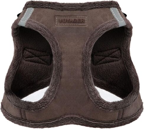 Voyager Step-in Plush Dog Harness – Soft Plush, Step in Vest Harness for Small and Medium Dogs by Best Pet Supplies - Chocolate Suede, XL (Chest: 20.5-23") in Saudi Arabia