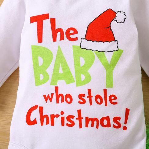 Infant Baby Girl Boy Christmas Outfit Letter Romper Furry Suspender Pants Skirt Newborn First Christmas Clothes Set in Saudi Arabia