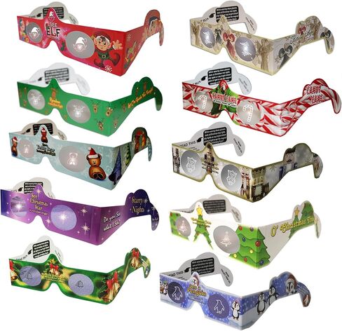Christmas 3D Glasses - Holiday Eyes (R) - New for 2025-10 Glasses, Exclusively featuring the Nutcracker, Penguin, Teddy Bear, Candy Cane, Elf, Christmas Tree, plus more. in Saudi Arabia
