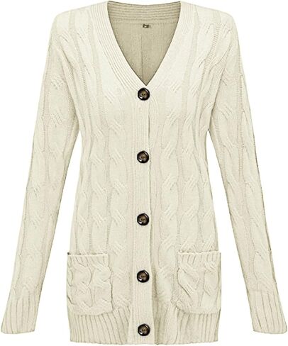 Long Cardigan Sweaters for Women with Pockets Long Sleeve Button Down Cardigans Knitted Warm Outerwear Winter Coat in Saudi Arabia