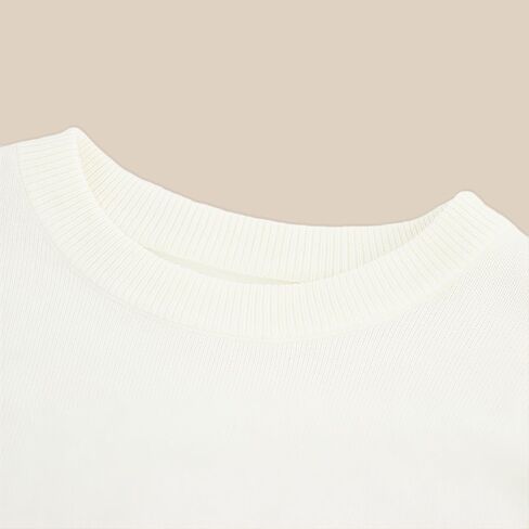 Boys&Girls' Uniform Cotton Crewneck Sweater, Long Sleeve Pullover Thermal Wool Solid Knit Top in Saudi Arabia