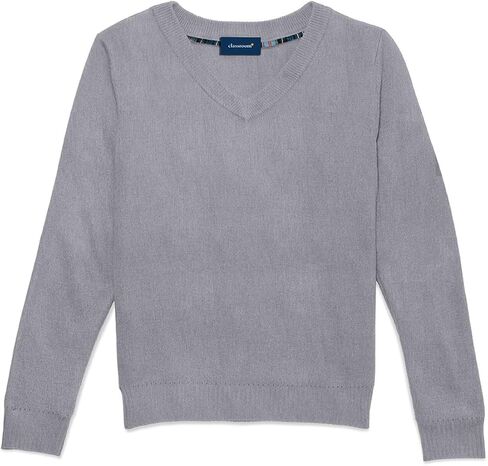 Classroom School Uniforms Big Kid Long Sleeve V-Neck Sweater 56702, L, Heather Gray in Saudi Arabia