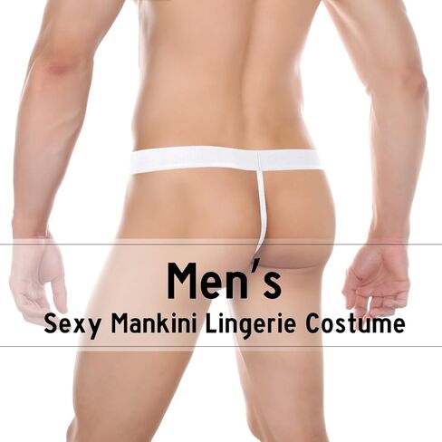 Men's Sexy Mankini Lingerie Costume G-String Thong Underwear with Bow Tie Suspender Swimwear in Saudi Arabia