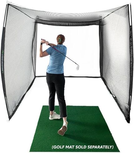 Hitting Net 10' x 7' with Target Knotless Golf Net for Indoor and Outdoor Practice - Arrives Ready to Assemble and Use in Kuwait