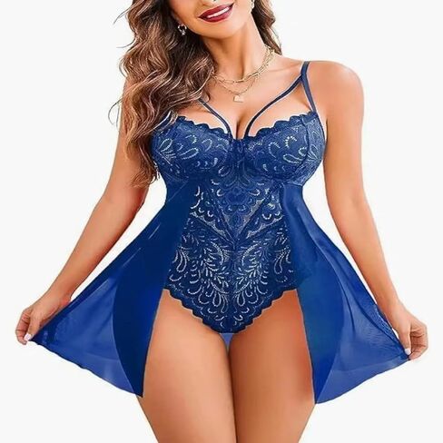 Lace Nightgown Sexy Sheer Mesh Dress Sleepwear Wear Valentine's Day Anniversaries Birthday Gift for Women Her Romantic Couple in Saudi Arabia