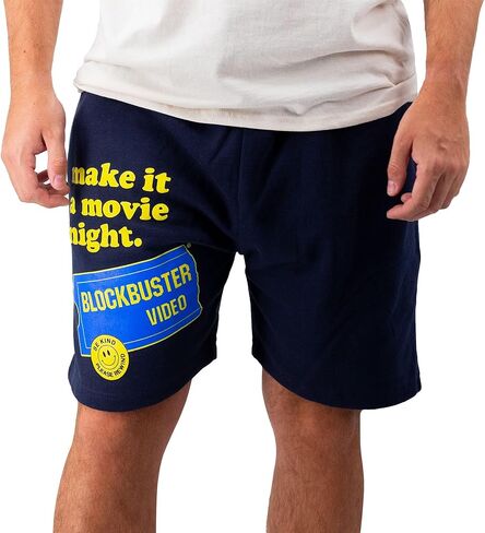 Ripple Junction Blockbuster Video Men's Graphic Drawstring Lounge Shorts Officially Licensed in Saudi Arabia