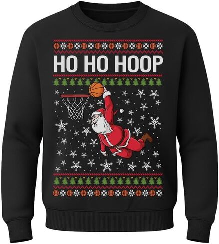 Tstars Merry Swishmas Basketball Sweatshirt for Kids - Youth Ugly Christmas Sweater Style Pullover in Saudi Arabia