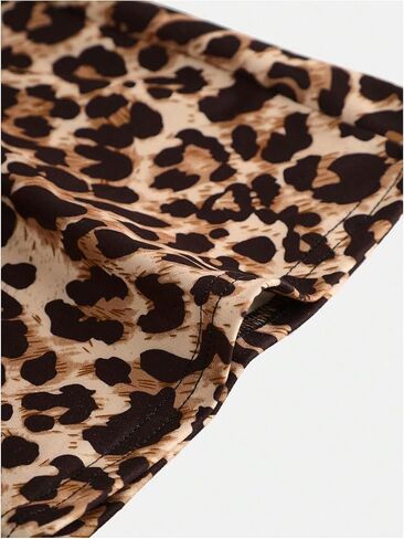 OYOANGLE Girl's Leopard Flared Leggings Crossover Skinny Bell Bottoms Cheetah Print Yoga Dance Pants in Saudi Arabia