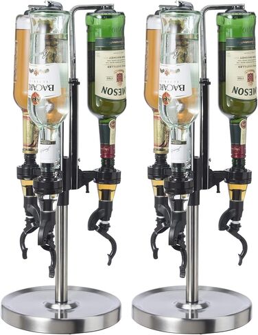 OGGI Professional 3-Bottle Revolving Liquor Dispenser, Stainless Steel in Kuwait