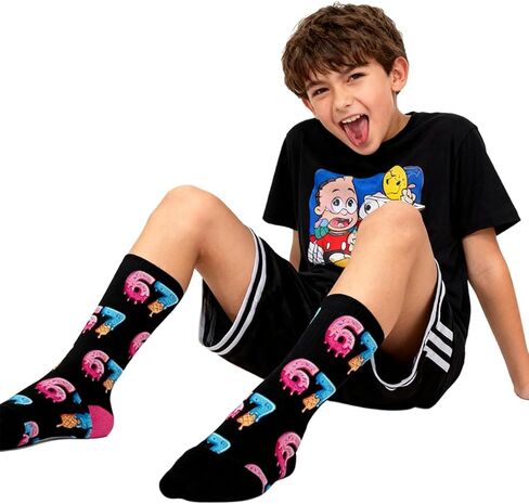 Six Seven 67 Socks Ice Cream for Men Women, 6 7 Meme Design Funny Sock,67 Socks For Boys Girls Women Men in Kuwait