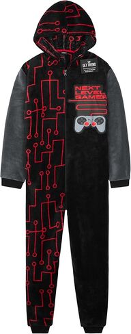 Get Trend One Piece Pajamas for Boys, Teens Fleece Loungewear Soft Jumpsuit Sleepwear Cozy Nightwear Gifts for Boys in Saudi Arabia