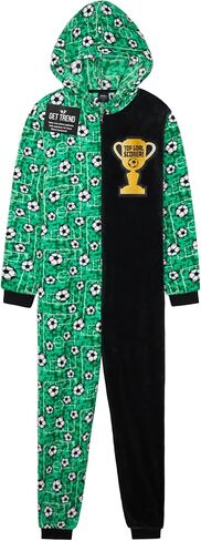 Get Trend One Piece Pajamas for Boys, Teens Fleece Loungewear Soft Jumpsuit Sleepwear Cozy Nightwear Gifts for Boys in Saudi Arabia