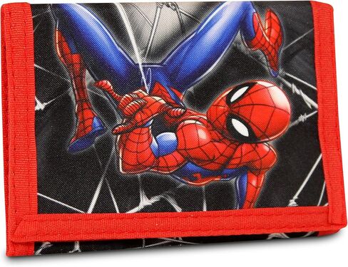 محفظة Marvel Spiderman للأولاد والبنات مع حامل بطاقات ثلاثي الطي مع جيب بسحاب، هدايا للمراهقين والأطفال. in Kuwait