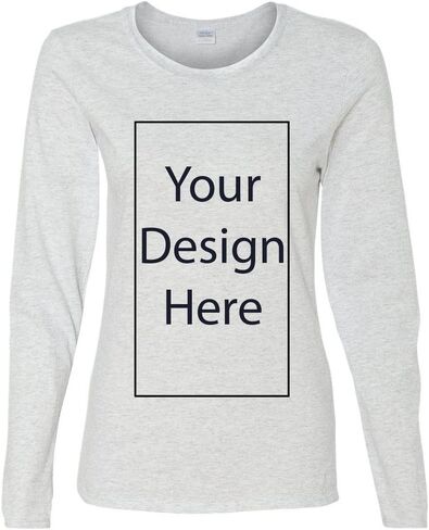 قميص نسائي طويل الأكمام أضف تصميم النص الخاص بك حسب الطلب in Kuwait