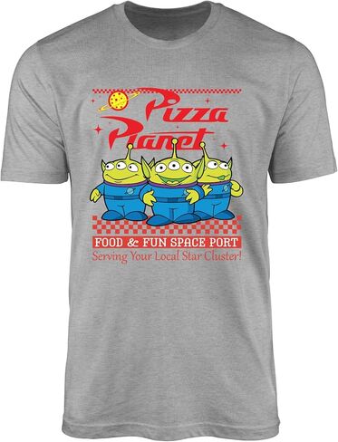 تي شيرت بيتزا Alien Space للرجال والنساء - تي شيرت مطبوع عليه رسومات Galactic Diner - قميص مبتكر للجنسين من طعام الخيال العلمي القديم in Kuwait