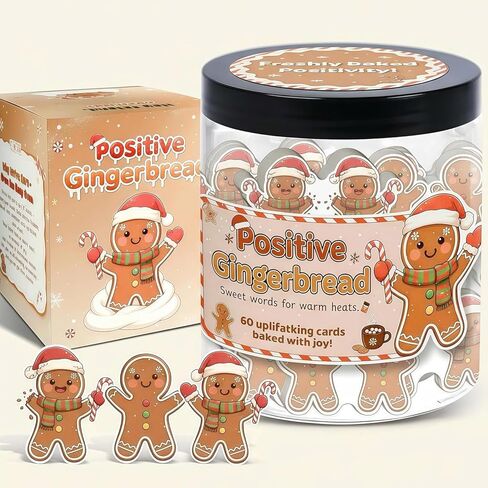 Positive Stocking Jar, Funny Emotional Affirmation Cards, Christmas Gift for Women, Men, Teens, Kids, Coworkers, Daughter, Sister, Christmas Stocking Stuffer Gifts in Kuwait