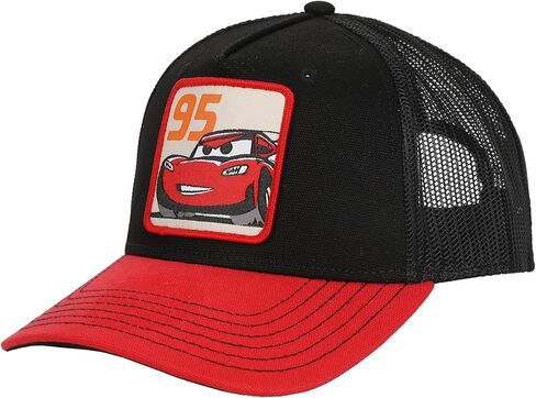 Cars McQueen Woven Patch Canvas and Mesh B5 Trucker Black in Saudi Arabia