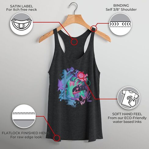Disney Womens Alice in Wonderland Chaos Wonderland Tri-Blend Racerback Layering Tank in Saudi Arabia