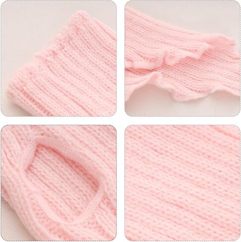 Ballet Leg Warmers for Girls Teens Pink Knitted Stirrup Socks for Dance Practice Yoga Sports and Daily Wear in Saudi Arabia