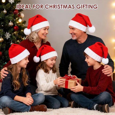 Christmas Hat for Kids 1-4 Years Santa Winter Baby Slouchy Beanie Windproof Warm Knit in Saudi Arabia