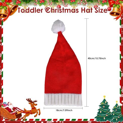 Christmas Hat for Kids 1-4 Years Santa Winter Baby Slouchy Beanie Windproof Warm Knit in Saudi Arabia