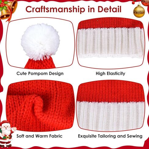 Christmas Hat for Kids 1-4 Years Santa Winter Baby Slouchy Beanie Windproof Warm Knit in Saudi Arabia
