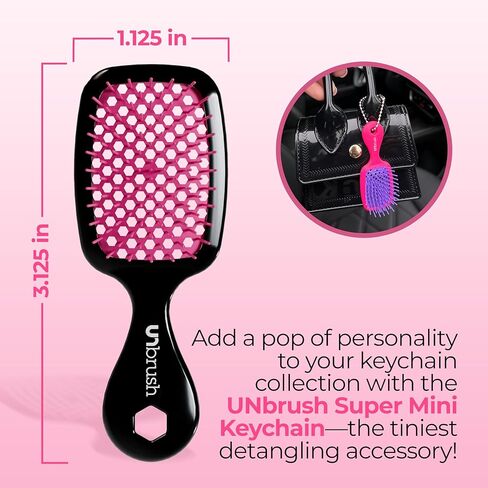 FHI Heat UNbrush Keychain Super Mini Hair Brush — Collectible Miniature Charm for Bags and Keys — Accessory for Beauty Lovers in Saudi Arabia