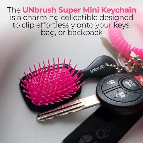 FHI Heat UNbrush Keychain Super Mini Hair Brush — Collectible Miniature Charm for Bags and Keys — Accessory for Beauty Lovers in Saudi Arabia