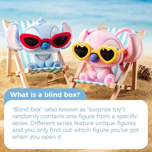 MINISO Disney Stitch Confession Flocked Surprise Box Pendant Mystery Blind Box Cute Collectible Keychain Charm Decorations for Key Backpack Birthday Gifts, Single Box in Saudi Arabia