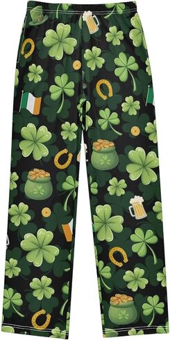 بنطال بيجامة للنوم، سروال طويل ناعم من Pj Lounge، خصر مرن مع جيوب in Kuwait