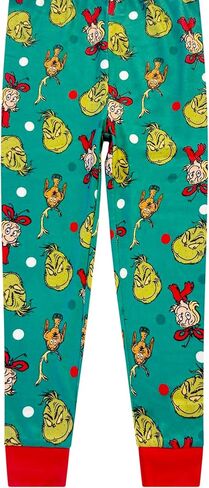 Dr. Seuss The Grinch Christmas Pajamas 4 Piece Set - Holiday Sleepwear Long Sleeve & Pants, Matching Kids Boys Girls PJ Set in Saudi Arabia