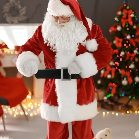 3Pcs Santa Belts for Adults, 1.8'' Wide Leather Christmas Santa Belts With Buckle For Santa Suit Accessories,Black Santa Belts for Men and Women for Christmas Costumes Cosplay Supplies 47 Inches L in Saudi Arabia