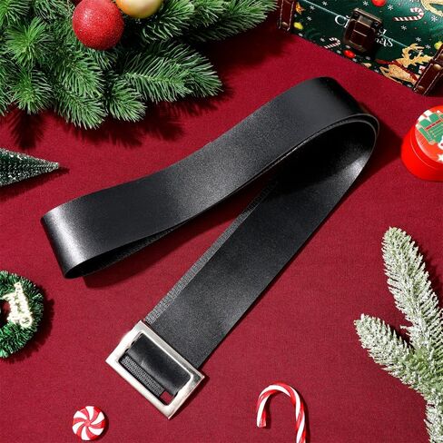 3Pcs Santa Belts for Adults, 1.8'' Wide Leather Christmas Santa Belts With Buckle For Santa Suit Accessories,Black Santa Belts for Men and Women for Christmas Costumes Cosplay Supplies 47 Inches L in Saudi Arabia