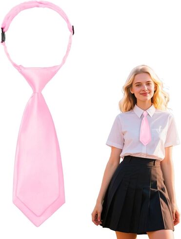 Neck Ties for Women Girls, Adjustable Pre-Tied Womens Tie Cute Ladies Neckties for School Uniform Cosplay Daily in Saudi Arabia