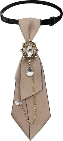 Rhinestone Womens Tie, Crystal Bow Ties for Women Girls Adjustable Crystal Bowtie for Prom Performance Party School in Kuwait