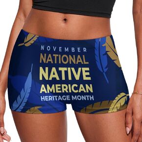 Native American Heritage Month Indigenous Pride Women's Underwear Boxer Briefs Soft Stretch Waisted Trunks in Saudi Arabia