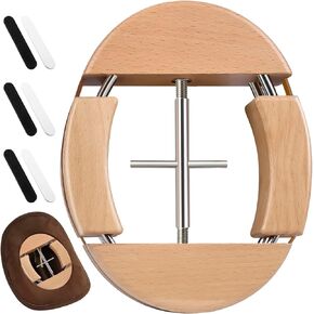 Hat Stretcher for Fitted Cowboy Hats, Baseball Caps 4 Way Beech Wood Hat Jack Expander Widener, Size Adjuster for Felt, Straw, Fitted Ball Caps with Handle & 6PCS Hats Size Tape Reducer in Saudi Arabia