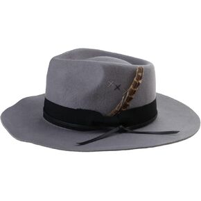 Adult Hat Breathable British Flat Top Adult Festival Party Festival Distressed Fedoras Elegant Fedora Hats for W in Kuwait