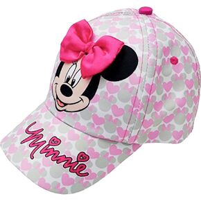 Disney Girls Baseball Cap-3D Bow Curved Brim Strap Back Hat (4-7), Size 2-4T, Minnie Mouse Hearts in Saudi Arabia