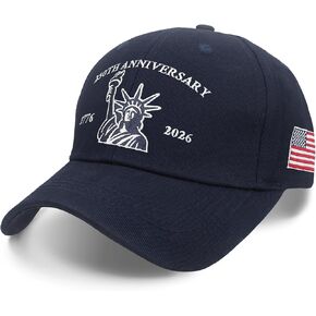 قبعة الولايات المتحدة الأمريكية لعام 250 تحتفل بعيد ميلاد أمريكا 1776 2026 بأحرف مطرزة قابلة للتعديل قبعة بيسبول قطنية in Kuwait