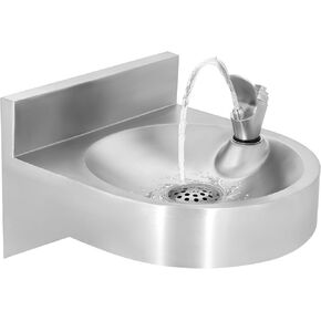 نافورة مياه للشرب مثبتة على الحائط، حجم صغير مع مخرج مياه بنقرة واحدة، مصنوعة من الفولاذ المقاوم للصدأ للاستخدام الداخلي والخارجي في المدارس وصالات الألعاب الرياضية والحدائق in Kuwait