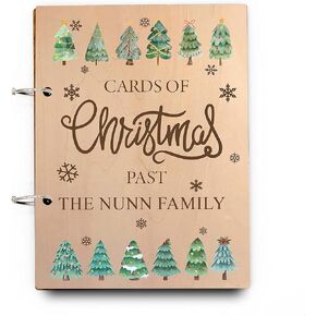 Personalized Christmas Card Holder, 6x8 inches Cards of Xmas Past Binder Keepsake, Holiday Photo Keeper Album (Xmas 3-Printed) in Saudi Arabia