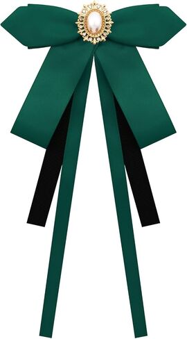 Bow Tie for Women Girl Ribbon Rhinestone Womens Bow Ties Adjustable Pre-tied Bowtie for Party Uniform Wedding Prom in Saudi Arabia
