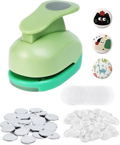 UCEC 100 Sets 2.25 Inch Button Supplies & 2.5 Inch Circle Punch, Pin Making Kit Button Maker Supplies Pin Maker Kit Part DIY Button Maker Kit(Pin Maker Machine Not Included) in Saudi Arabia