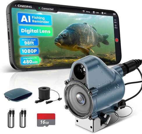 Chasing Canfish CF1 Underwater Fishing Camera Kit,1080P Full HD Portable Video Fish Finder,APP Remote Control Real-time Observation,Fishing Camera in Saudi Arabia