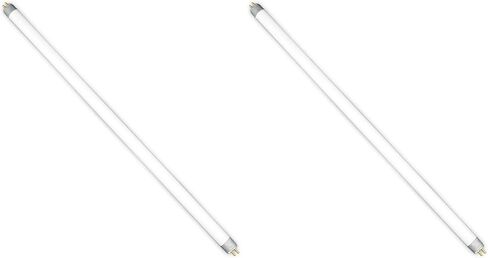 لمبة الفلورسنت F10T5 بدقة تقنية - أنبوب فلورسنت أبيض دافئ 10 وات 3000K T5 - الارتفاع الإجمالي 16.25 بوصة - رائع للتركيبات والعدادات والخزائن - عبوة واحدة in Kuwait