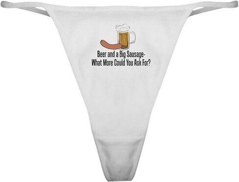 CafePress البيرة وملابس داخلية ثونغ كلاسيكية كبيرة السجق، سراويل نسائية in Saudi Arabia