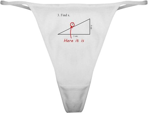 ملابس داخلية رفيعة كلاسيكية من CafePress Find X Math Trouble، سراويل داخلية نسائية in Saudi Arabia