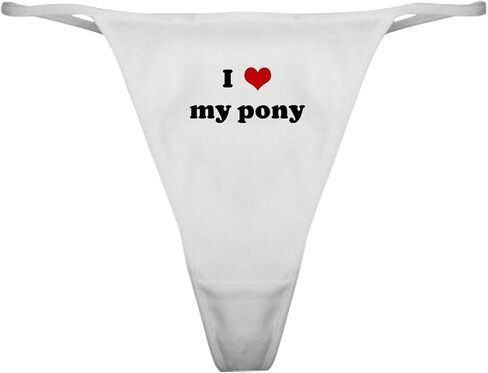 CafePress I Love my pony ملابس داخلية كلاسيكية رفيعة، سراويل داخلية نسائية in Saudi Arabia